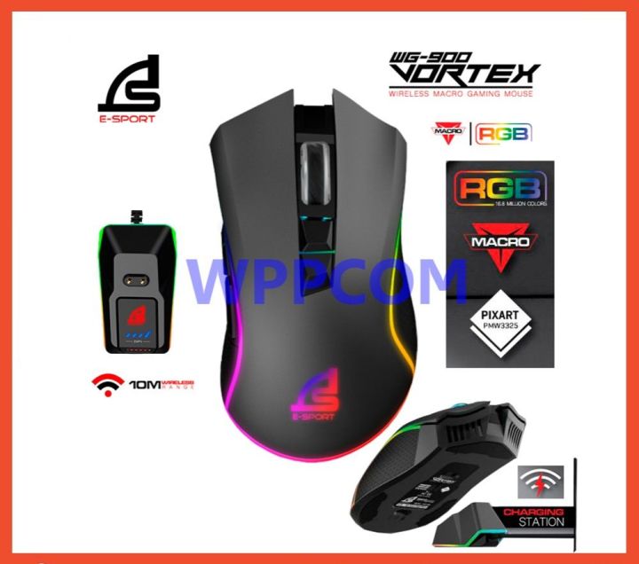 Mouse 902 เมาส์เกมมิ่งไร้สาย SIGNO E-Sport VORTEX Wireless Macro Gaming Mouse ...