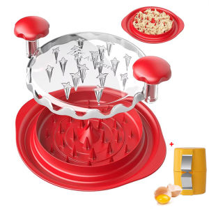 KEBETEME Chicken Shredder Tool Chicken Meat Breast Shredding Separation Mincing Grinder Machine with Lid for Shredding Chicken Pulled Pork Beef