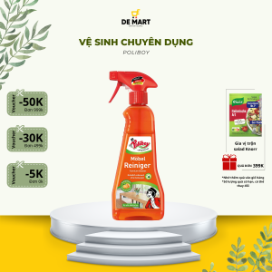 [Chuẩn Đức] Xịt vệ sinh & bảo dưỡng đồ gỗ Poliboy 375ml | Bảo vệ thớ gỗ làm sạch vết bẩn hương thơm dễ chịu