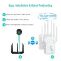 WIFI Repeater 300Mbps Wireless WiFi Signal Range Extender Penguat Sinyal Wifi Enam Antena Wifi Extender. 
