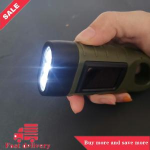 [COD] Đèn pin LED quay tay chạy bằng năng lượng mặt trời có thể sạc lại thiết bị sinh tồn tự cấp nguồn đèn pin phát điện dùng cho câu cá đi thuyền đi bộ đường dài