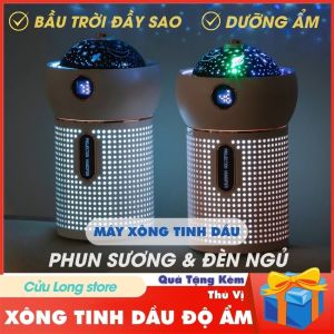 Máy Xông Tinh Dầu Phun Sương Tạo Độ Ẩm phòng ngủ kết hợp đèn ngủ ngàn sao để bàn khuếch tán độ ẩm làm mát không khí