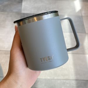 แก้วกาแฟ TYESO แก้วมีหูจับ แก้วน้ำเก็บอุณหภูมิร้อน-เย็น ขนาด400ML. 530ML. 710ML.แก้วยกดื่มมีฝาปิดแบบสไลด์ แก้วมัค น่ารัก หูจับ ฝาปิด เก็บร้อน-เย็น พกพา