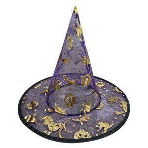 5Pcs Witch Costume Hat 33cm High Pointed Wizard Hat Witch Outfit Accessory for Women Men Kid Halloween Cosplay