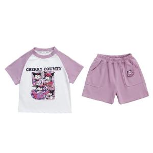 ULEEK Christmas Anime Sanrio Cinnamoroll Kuromi Girls Clothes Set Kawaii Cartoon Children Uniform Anime My Melody Casual Loose Birthday Gifts