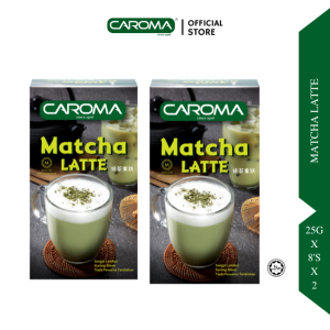 CAROMA Serbuk Matcha Latte 3 Dalam 1| Matcha Latte 3 In 1 (25g x 8s x 2 Packs)