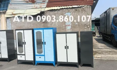 Tủ sắt đựng quần áo 2 cánh-tủ sắt 2 buồng 1m21m41m61m8 giá rẻ đủ màu đẹp tphcmbdđnai