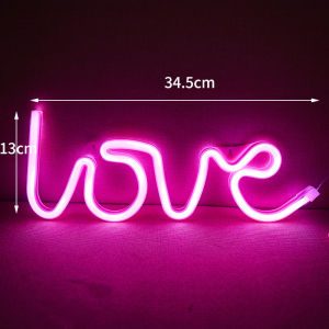 valentines day gift decorations light items LOVE Neon led light fairy night lights for bedroom AA battery operated and USB led lamp