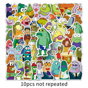 51 cái vẽ tay beechburg đường Nàng Tiên Cá sticker hoạt hình SpongeBob Squarepants dễ thương phim hoạt hình xấu xí cá Đề can hình dán trang trí không thấm nước