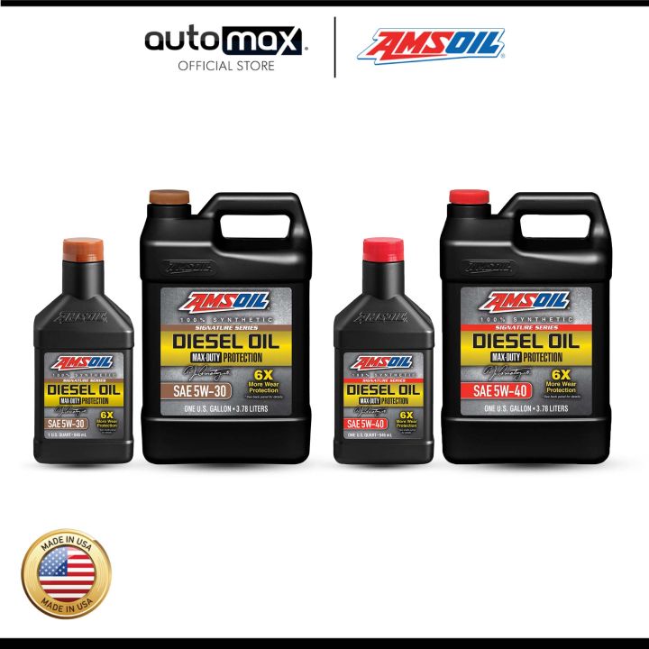 AMSOIL Diesel Signature Series Max Duty Fully Synthetic Engine Oil 5W30 ...