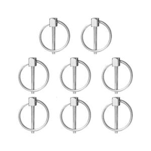 8ชิ้นเข็มกลัดเหล็กสแตนเลสกลมสำหรับงานหนักพร้อมห่วงรัดคลิปยึดฮาร์ดแวร์ที่ไม่เป็นสนิม
