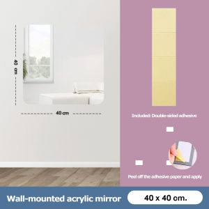 Cermin Acrylic Mirror Wall Sticker Stitching Full Body Mirror DIY Self-adhesive Removable Home Decor