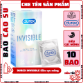 Bao Cao Su Durex Invisible Siêu Cực Mỏng Hộp 10 Cái. 