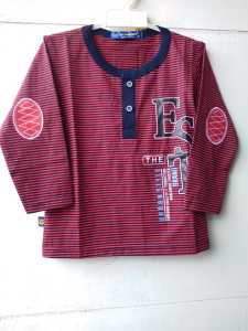 T Shirt Anak  |  Kaos oblong  Tangan Panjang Anak umur 4 - 7 Tahun  - Domino