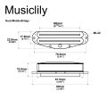 Musiclily Pro ST Alnico 5 Dual Single Coil Sized Humbucker Pickup for Strat Style Electric Guitar. 
