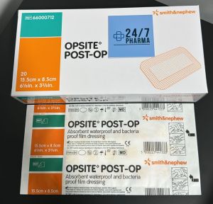 Smith & Nephew Opsite Post-Op Clear Adhensive Waterproof Dressings Postop S&N SN Sterile 施樂輝防水抗菌加墊片狀敷料CUTS GRAZES STITCH
