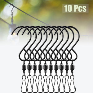 SIDSI Multifunction 10 Pcs Organization Garden For Wind Chimes Bird Feeder Plants Pot Solar Light Swivel Hook Hanger Hanging Hook Clip