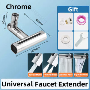720° Rotate Faucet Extender Universal Aerator 3 Modes Waterfall Kitchen Sink Tap Adapter Anti-Splash Brass Water Filter
