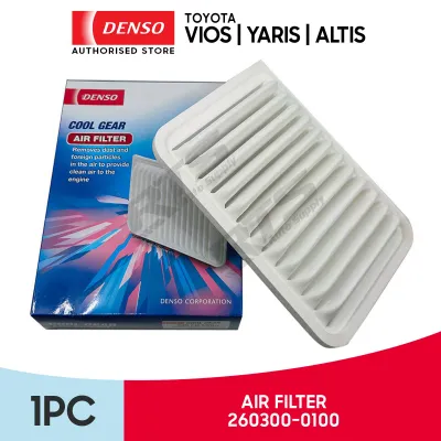 Denso Engine Air Filter Toyota Vios / Yaris / Corolla Altis ( 260300-0100 / OE No. 17801-21050 / 17801-0M020 ) 1Pc