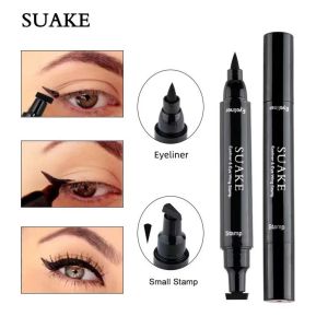 2 In 1 Stamp Liquid Eyeliner Pencil Water Proof Fast Dry Double-ended Black Seal Eye Liner Pen Make Up for Women Cosmetics