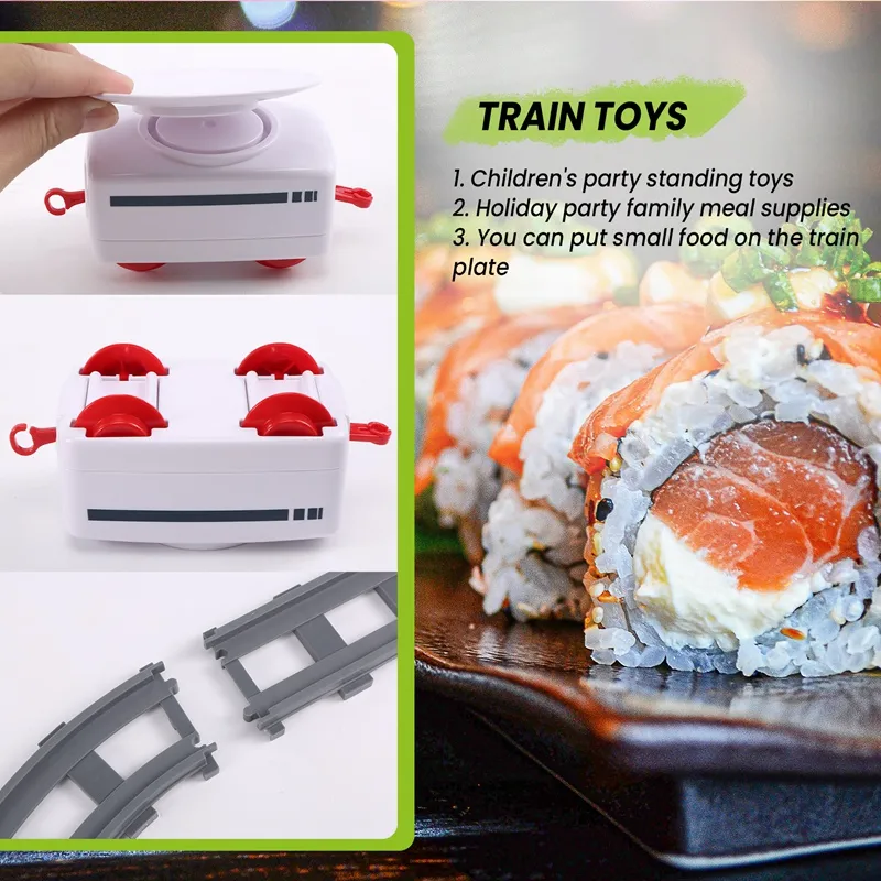LCG7】-Sushi Train Rotary Sushi Toy Track Conveyor Belt Rotating