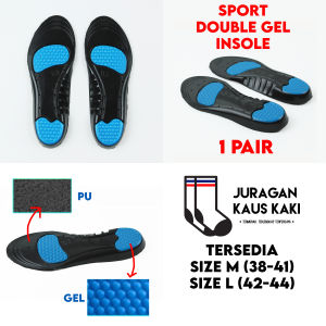 Sport Insole Sol Sepatu Olahraga Shock Absorb Double Gel