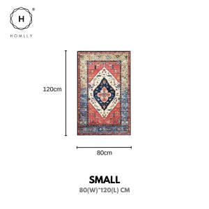 Homlly Distressed Boho Arbia Faux Wool Floor Door mat Rug Carpet