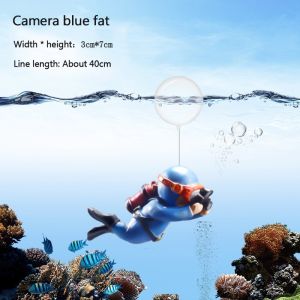 HIASAN AQUARIUM Miniatur penyelam FLOATING dekorasi aquascape TERMURAH