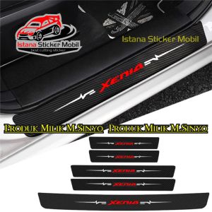 5pcs stiker pengaman pintu mobil avanza xenia stiker carbon anti gores bagasi mobil avanza xenia carbon 3d