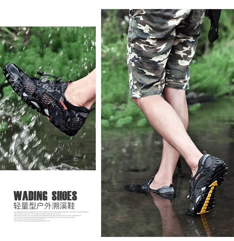 Cheap Men Wading Shoes Summer Outdoor Casual Breathable Fishing