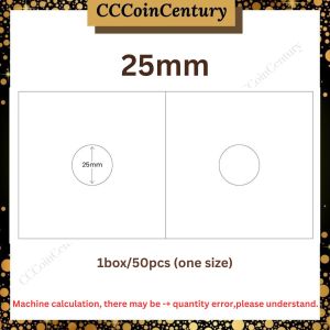 MINGT 50pcs Coin Holder Protector Cardboad Coin Souvenir Collection Syiling Kadbod Koleksi