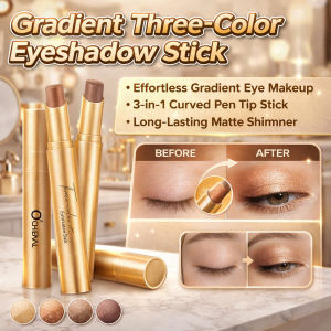 [Waterproof/Mudah Diaplikasikan]stik eyeshadow tiga warna dengan glitter gradienTransisi Alami Tahan Lama Anti Luntur Satu Oles Jadi Pakai Sehari Hari  Rias Mata Gold Diamond Eyeshadow Stick
