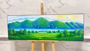 Tranh Treo Tường Phong Cảnh Tranh Canvas Tranh Gương Chất Liệu Cao Cấp Tỷ Lệ 1/3 Sang Trọng