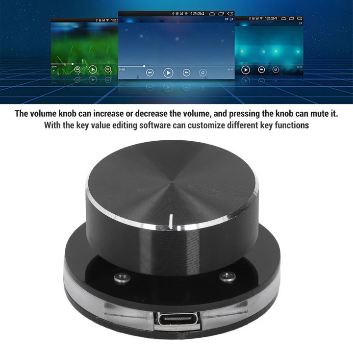 Diydeg PC USB Volume Control Knob 360° Rotating Customizable Type C ...