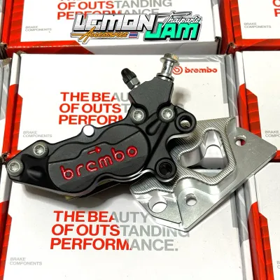BREMBO 4POT CALIPER WITH BRACKET NMAX MIO WAVE SNIPER AEROX RAIDER 150