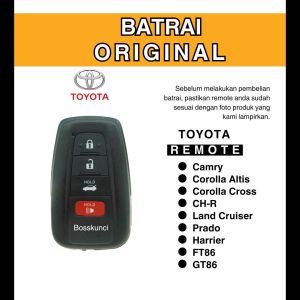 [ COD ] Baterai Remote Toyota CHR Camry Corolla CH-R Land Cruiser Prado Harrier FT86 GT86 RAV4 Prius CR 2032 Original Panasonic Termurah