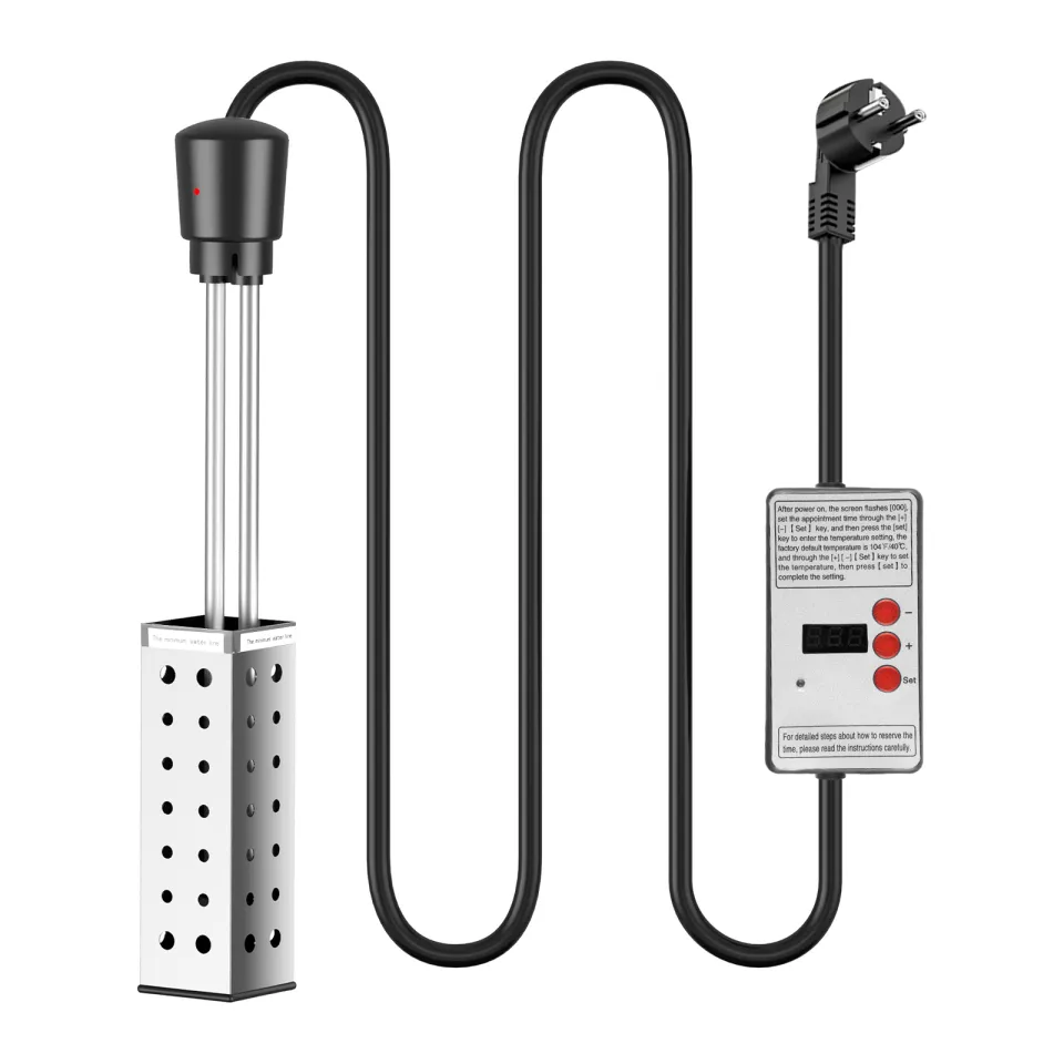 2000W Submersible Water Heater For Hot Tubs & Pools - WiFi Timer, Auto Shut-Off, Stainless Steel - Portable Heater For Bathtubs, Baptism Pools, Spas