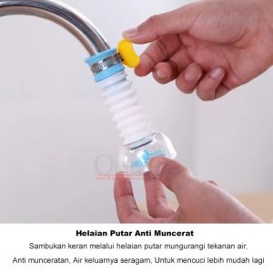 Sambungan Keran Air Saringan Wastafel Cuci Piring Filter Penyaring Kipas Kran Air Aerator Fleksibel