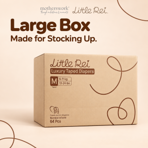 Little Rei Eco-conscious Luxury Tape Diapers Large Pack (NB S M)