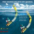 Snorkeling Gear for Adults,Snorkel Mask Dry Top Snorkel Set Panoramic View Snorkel Gear Anti-Fog Scuba Diving Mask for Lap Swimming Snorkeling Diving Scuba Training Travel Snorkel Kit. 
