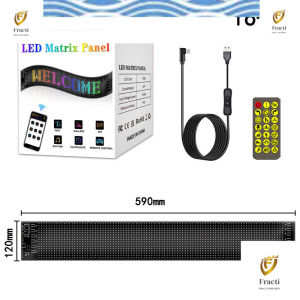 LED Sign Programmable Flexible Digital Display Board App& Remote Control LED Matrix Panel DIY Scrolling Advertising Signs LED Display for Home Decor Car Shop Bar Party Business