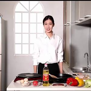 LZD 110V Electric Baking Pan Household Double Side Heating Fried Pancake Maker Automatic Power off Deepening Non-Stick Pan