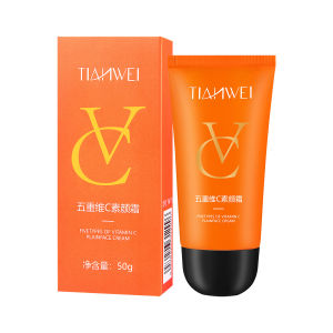 Tianwei Fivefold VC No Makeup Cream Brightening Moisturizing Isolation Lazy Face Cream Manufacturer Wholesale Skin Care