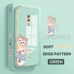 Hontinga Casing Case For Huawei Nova 9 Honor 50 Case Cute Cartoon Dogs Luxury Chrome Plated Soft TPU Square Phone Case Full Cover Camera Protection Anti Gores Rubber Cases For Girls