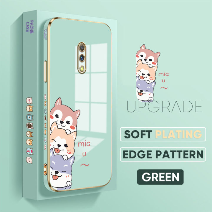 Hontinga Casing Case For VIVO V30 V30e V29 5G Y78 V27E V27 Pro 5G Case Fashion Cute Cartoon Dogs Luxury Chrome Plated Soft TPU Square Phone Case Full Cover Camera Protection Anti Gores Rubber Cases For Girls