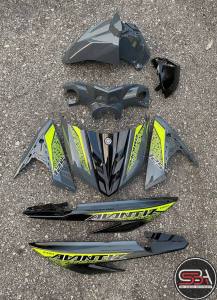 COVERSET BODYSET EGO AVANTIZ YAMAHA STICKER SIAP TAMPAL PGD GREY M SEKI FULLSET NEW