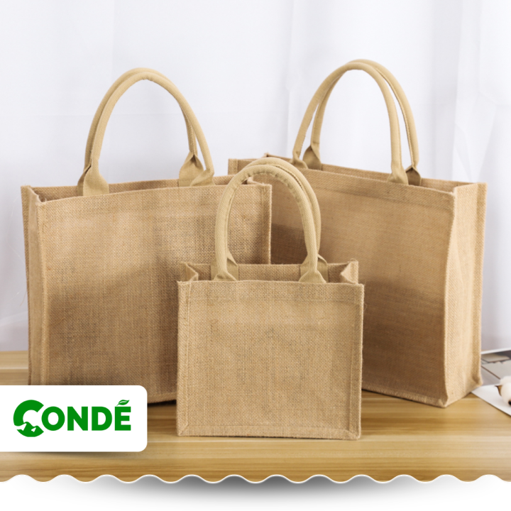 PURE Jute Bag Burlap Eco friendly Native Bag Shopping Bag Travel Handbag,  Wedding Bag, Welcome Bag Giveaway Bag Gift Bag Lazada PH