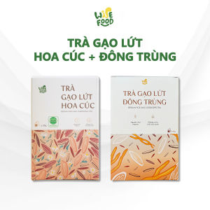 Combo Trà Gạo Lứt Hoa Cúc Và Trà Gạo Lứt Đông Trùng Wise Food Nguyên Liệu Hoàn Toàn Tự Nhiên