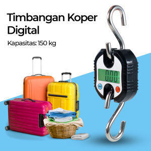 Timbangan Koper 100kg Digital Gantung Portable Luggage Scale Tas WH-C1