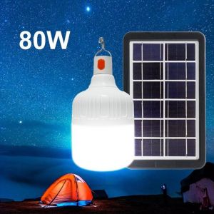 Vimite LED Solar Light Bulb 40/80/100/150W Outdoor Waterproof Solar Lamp Portable Lighting Night Light for House Outdoor Hiking
